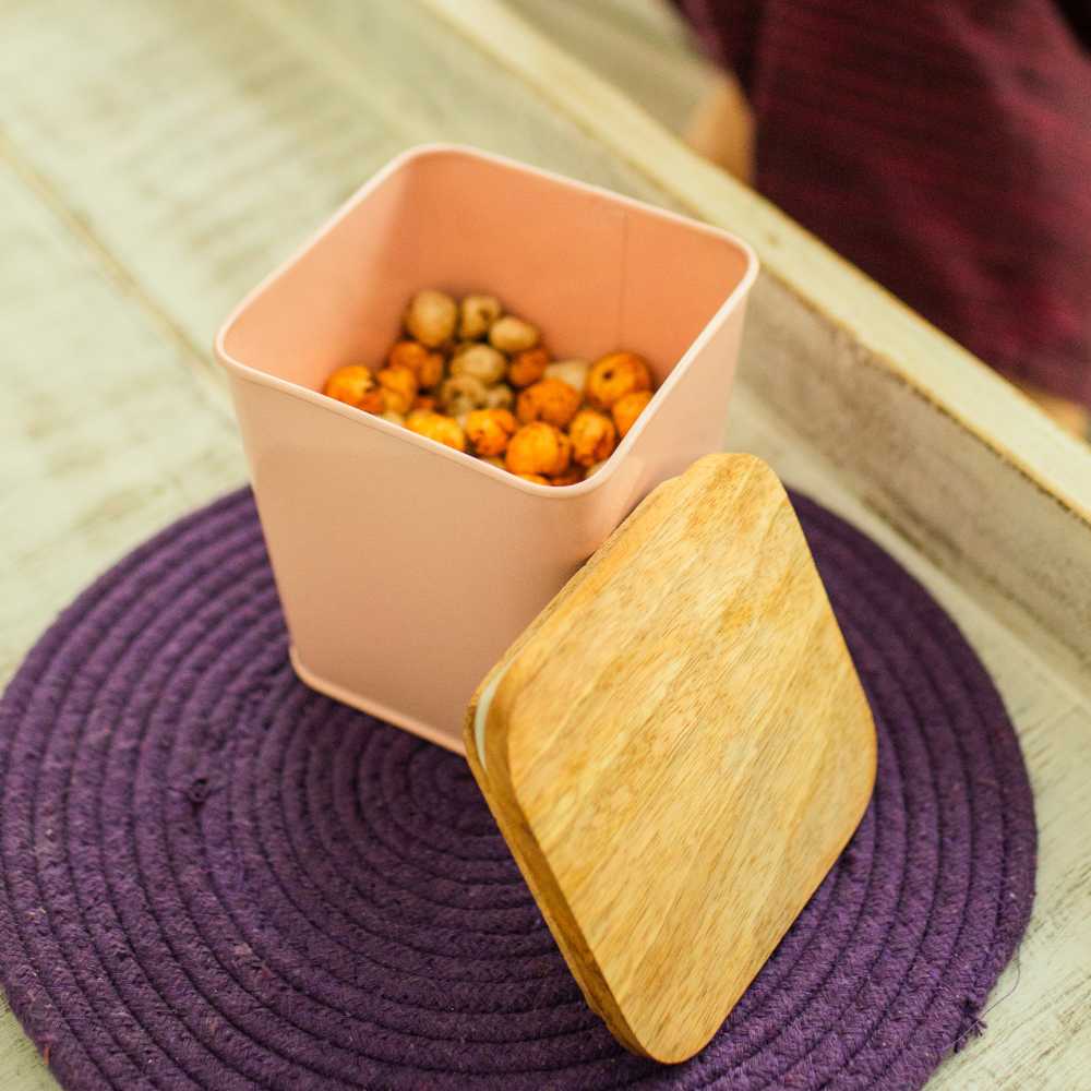 Square Metal Storage Jar - Image 23