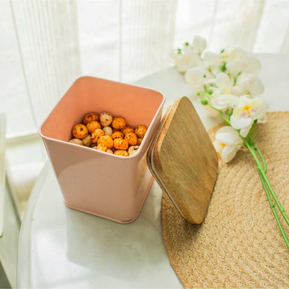 Square Metal Storage Jar - Image 24