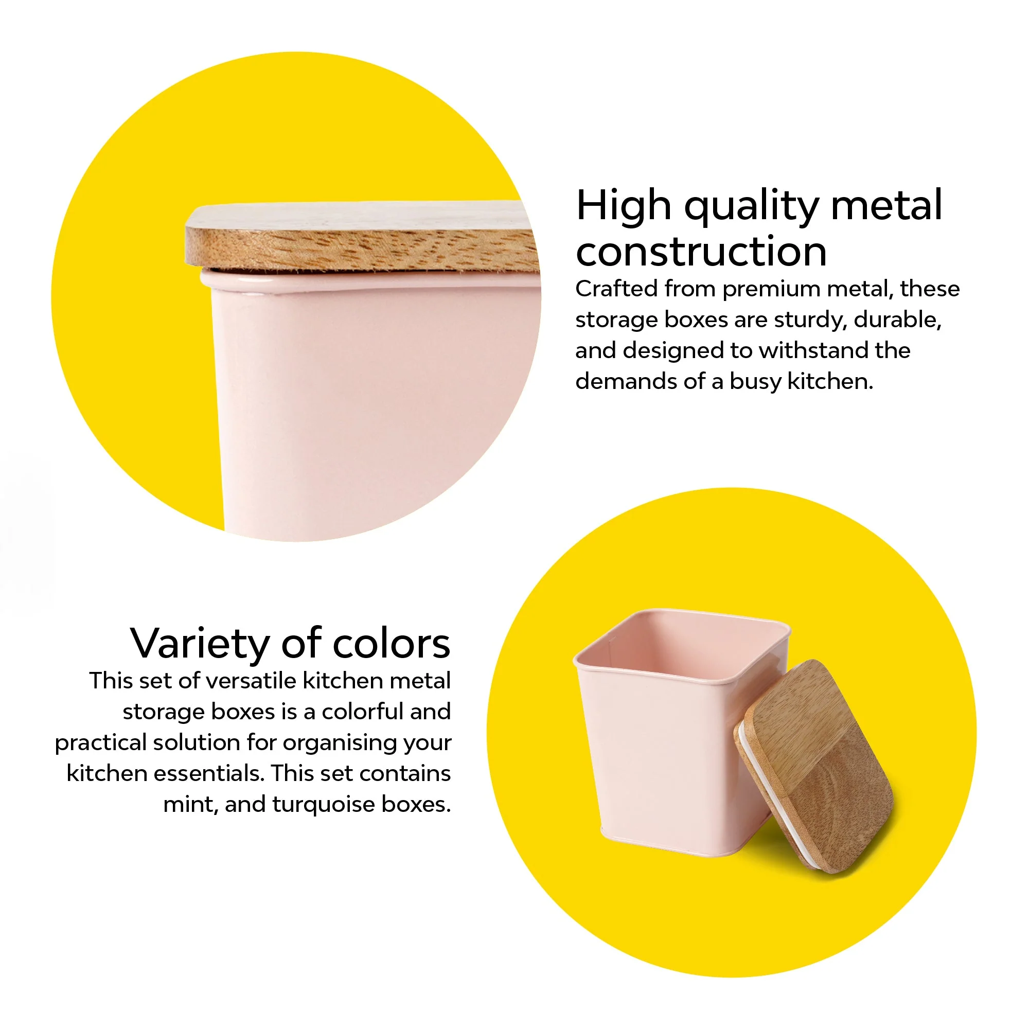 Square Metal Storage Jar - Image 30