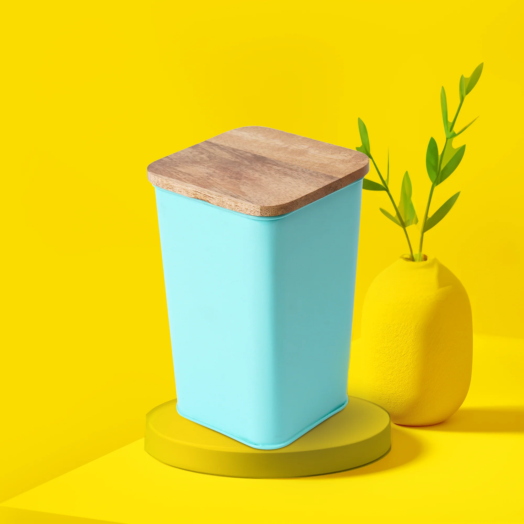 Square Metal Storage Jar - Image 9