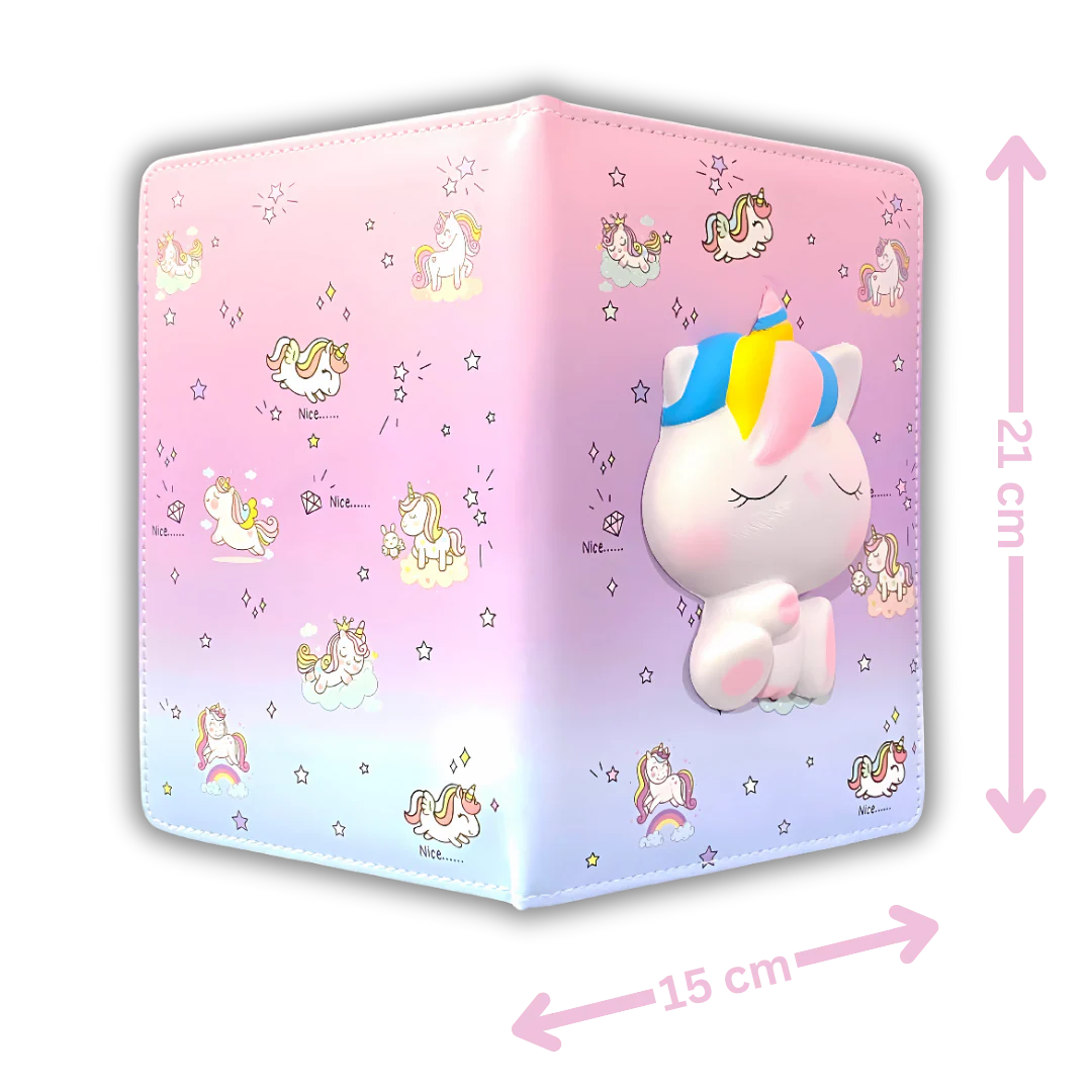Squishy "Unicorn" Diary for kids | Journal for School kids | 100 pages - Image 7