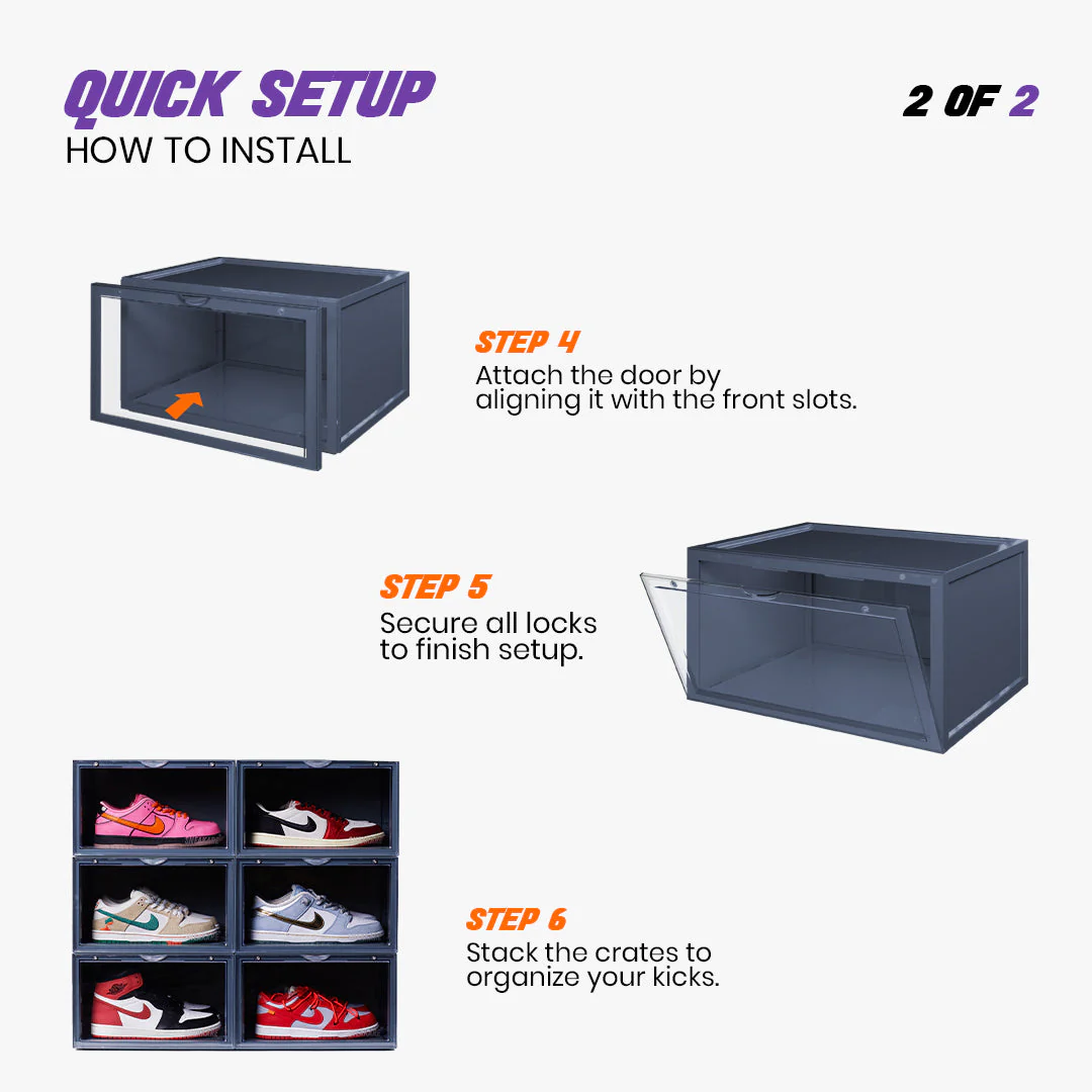 Stack'Em Sneaker Crates | Nardo Grey (Side Drop) - Image 5