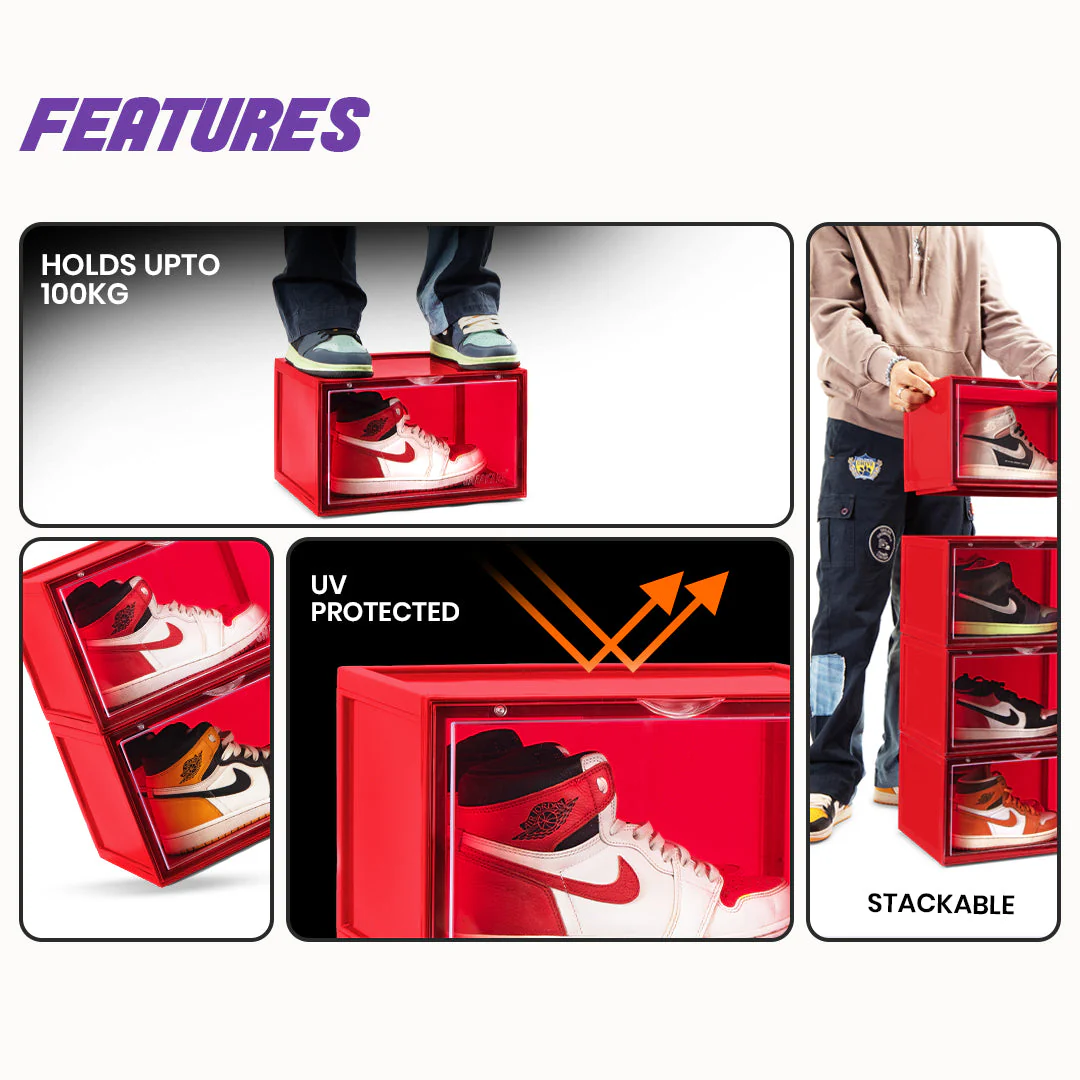 Stack'Em Sneaker Crates | Red (Side Drop) - Image 6