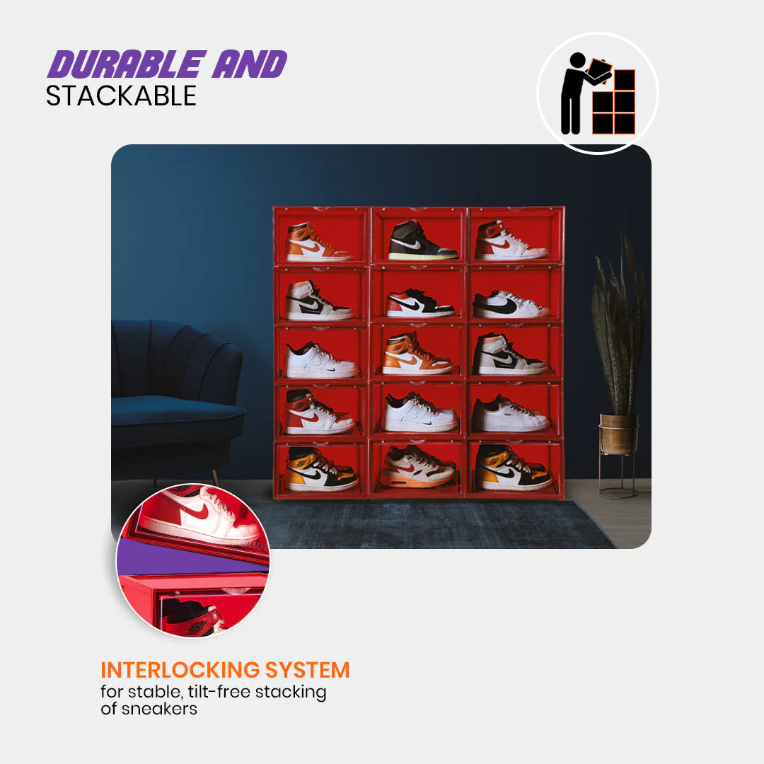 Stack'Em Sneaker Crates | Red (Side Drop) - Image 8