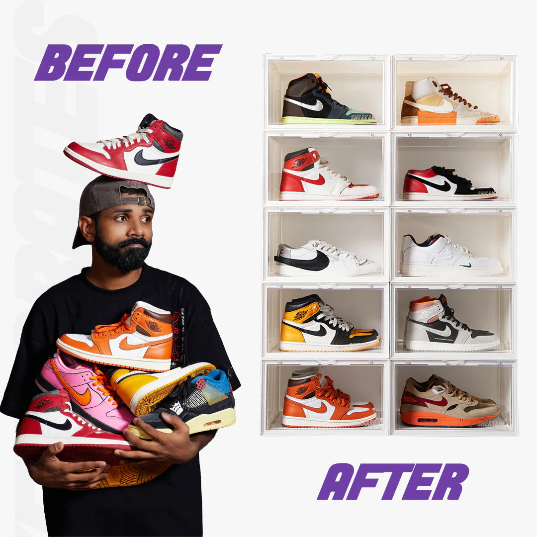 Stack'Em Sneaker Crates | White (Side Drop) - Image 2
