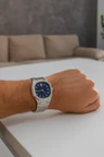 Stainless Steel Luxury Analog Watch – Black Dial - Image 3