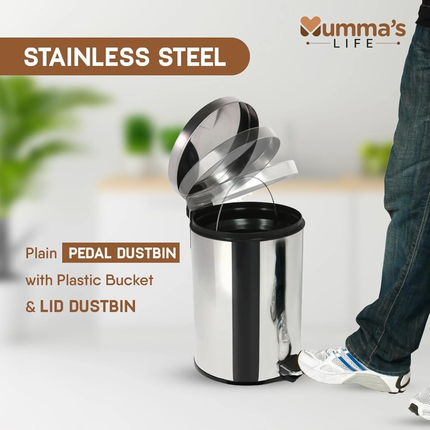 Stainless Steel Pedal Bin - Image 4