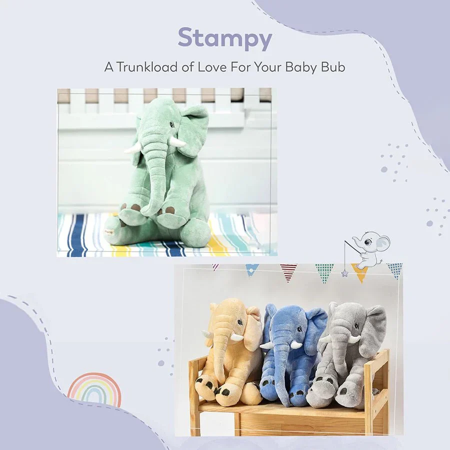 Stampy Knitted Baby Elephant Soft Toys Big - Image 7