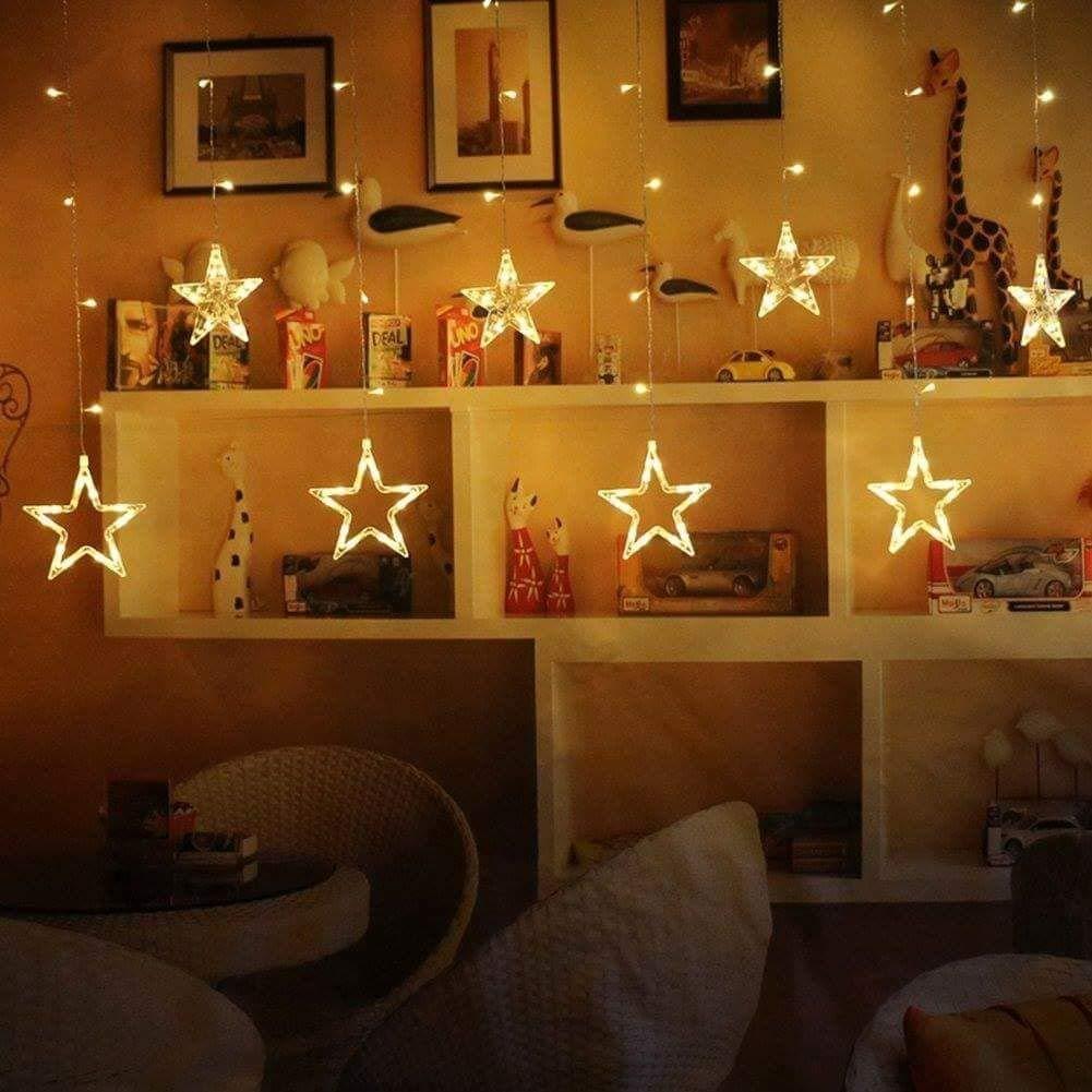 STAR SHAPE ACRYLIC LIGHT CURTAIN FOR DECORATION, YELLOW (STAR LIGHT) - Image 4