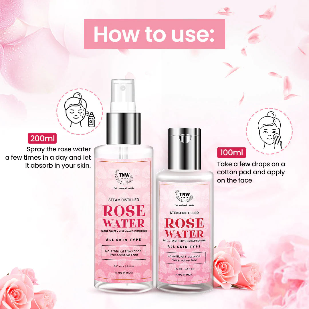Steam Distilled Pure Rose Water - (Free from Artificial Fragrance & Alcohol). - Image 3