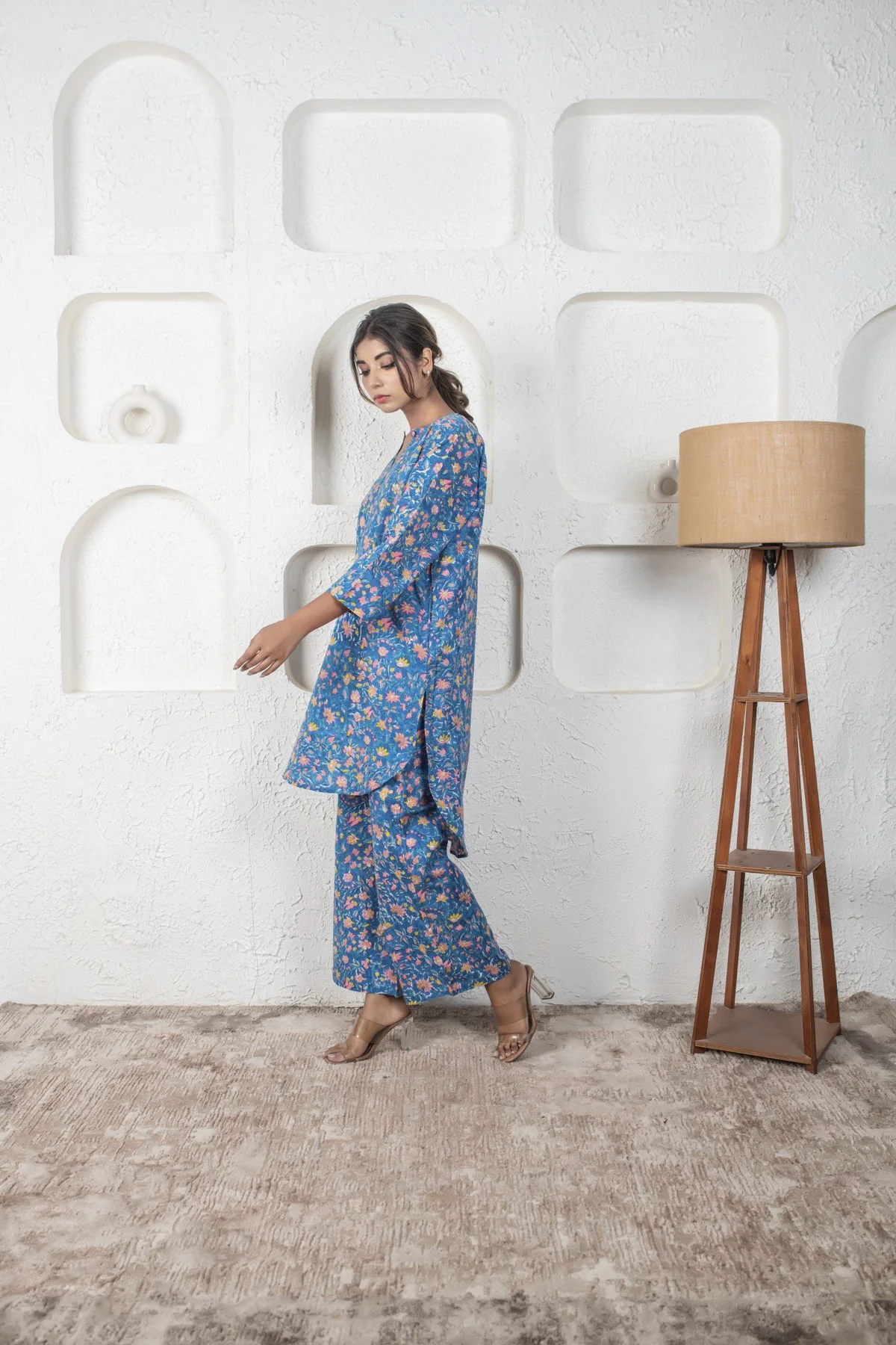 Steel Blue Cotton Coord Set - Image 6