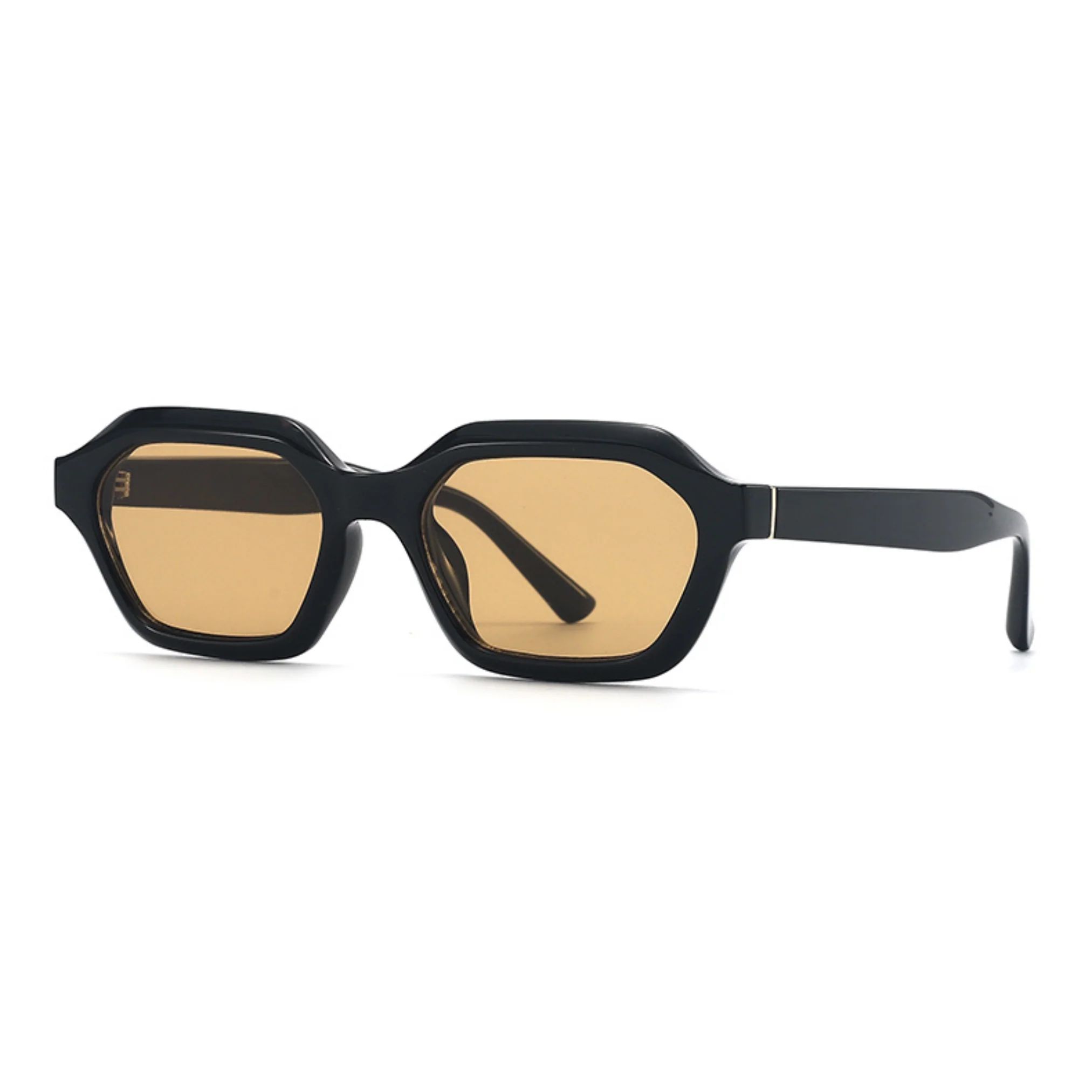 Stellan Black Brown Retro Square Sunglasses - Image 6