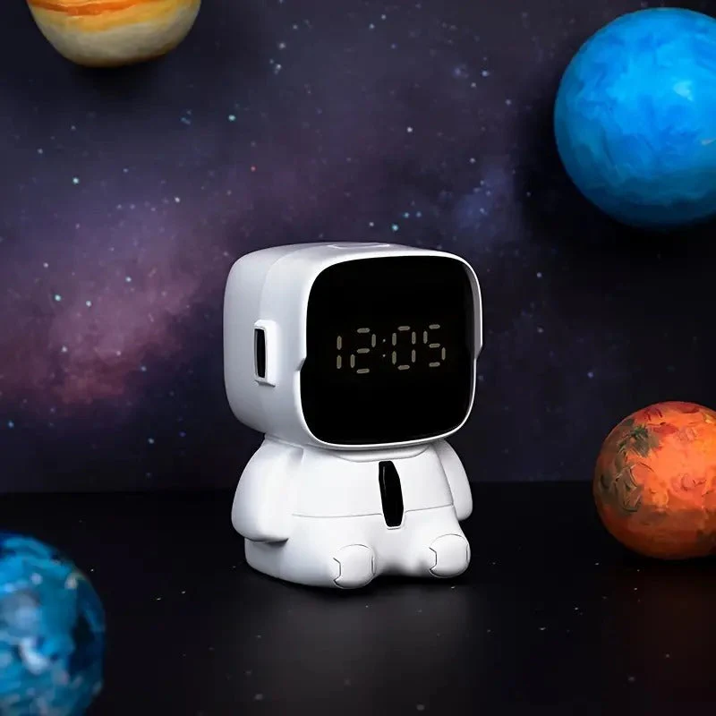 Stellar: LED Astronaut Digital Alarm Clock with Cute Expressions, Snooze Mode & Adjustable Volume for Kids & Desk DƩcor - Image 4