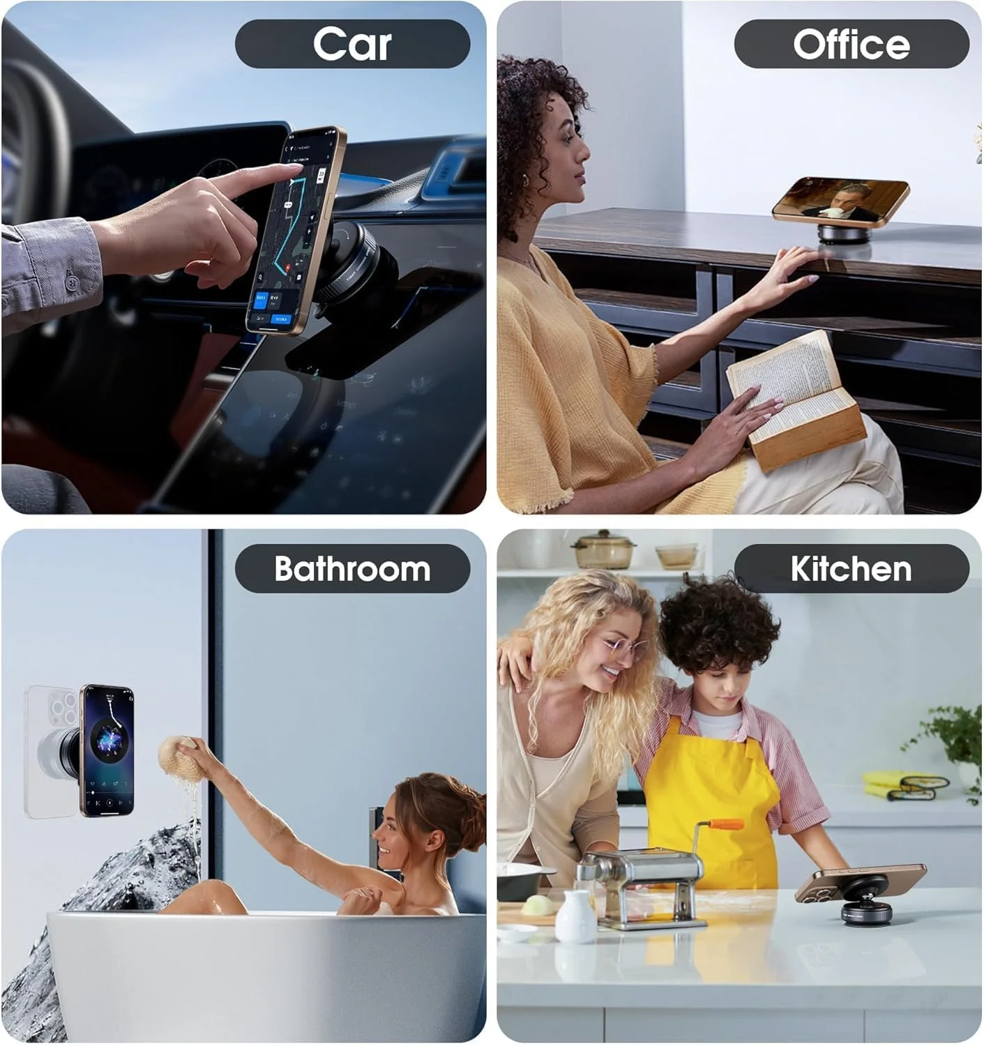 Stikko: Magsafe Strong Rotatable Suction Phone Holder for Car, Shower, Gym, Mi – Includes Magnet Ring - Image 6