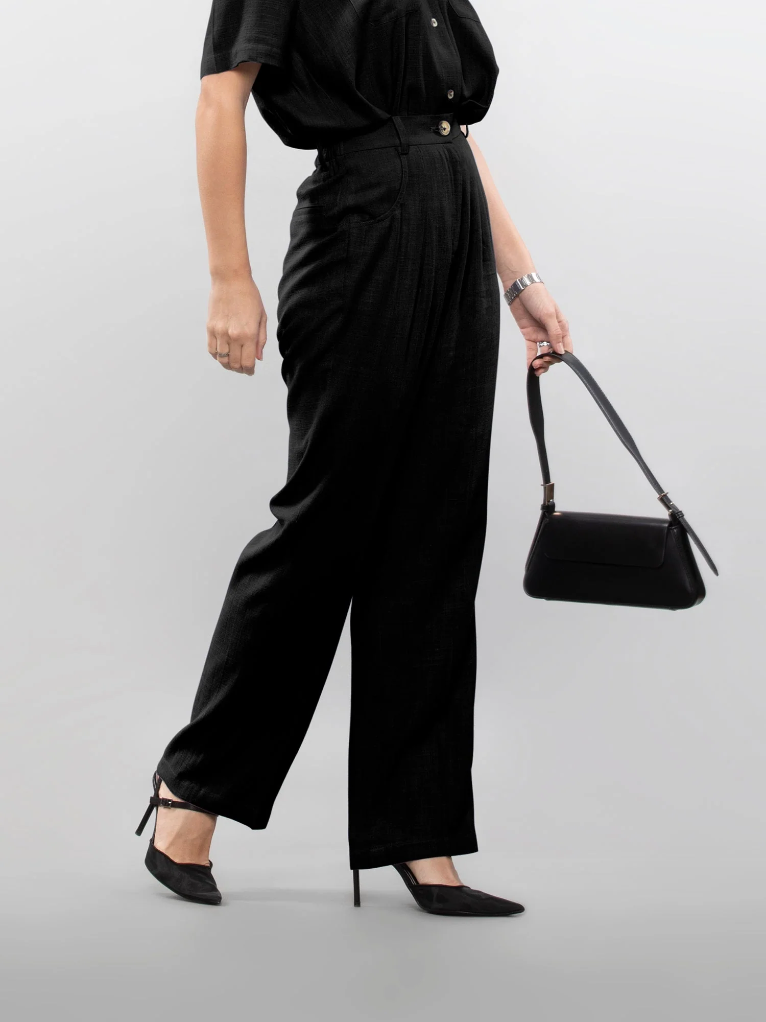Straight linen pants - Image 30