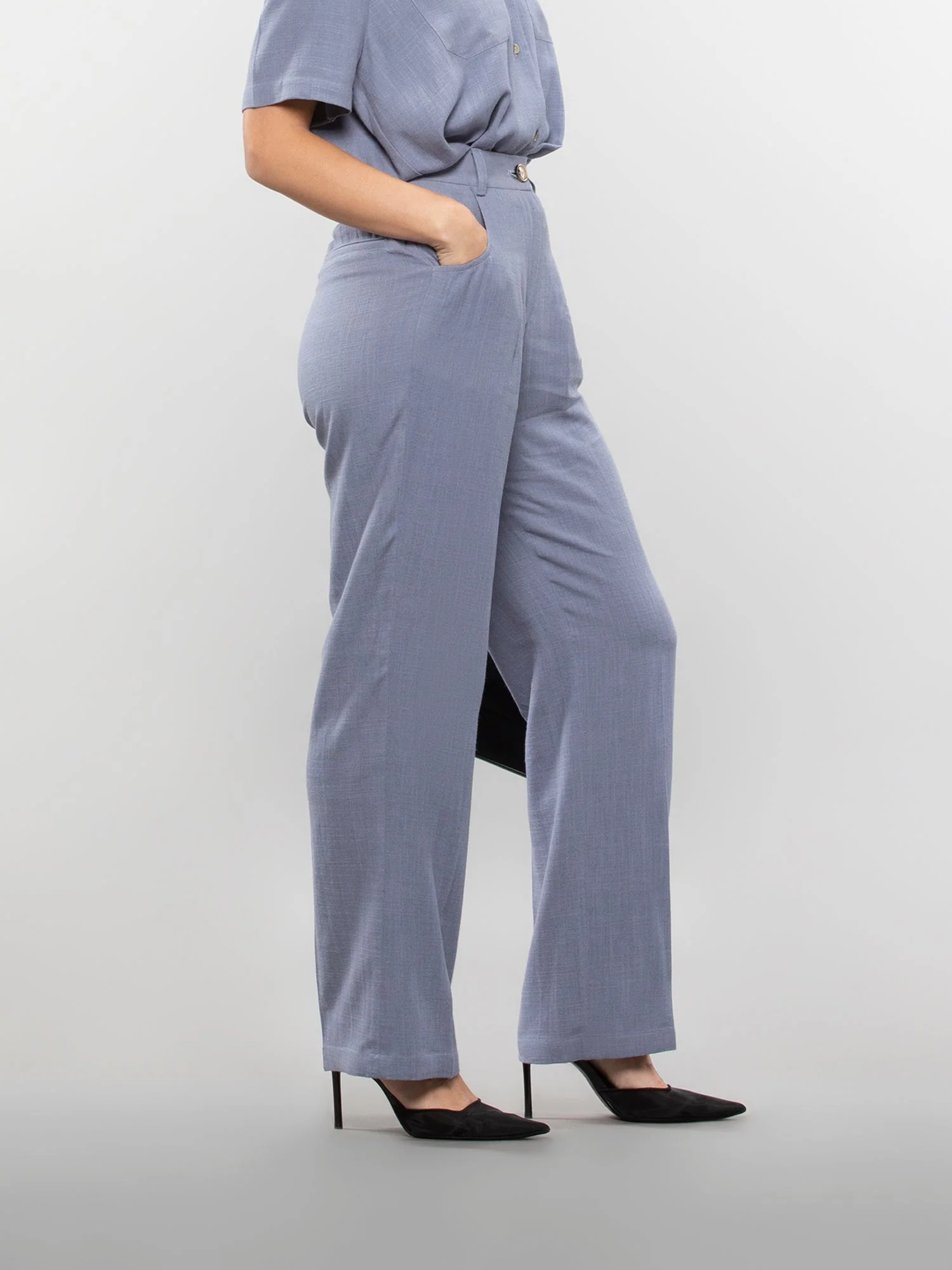 Straight linen pants - Image 17