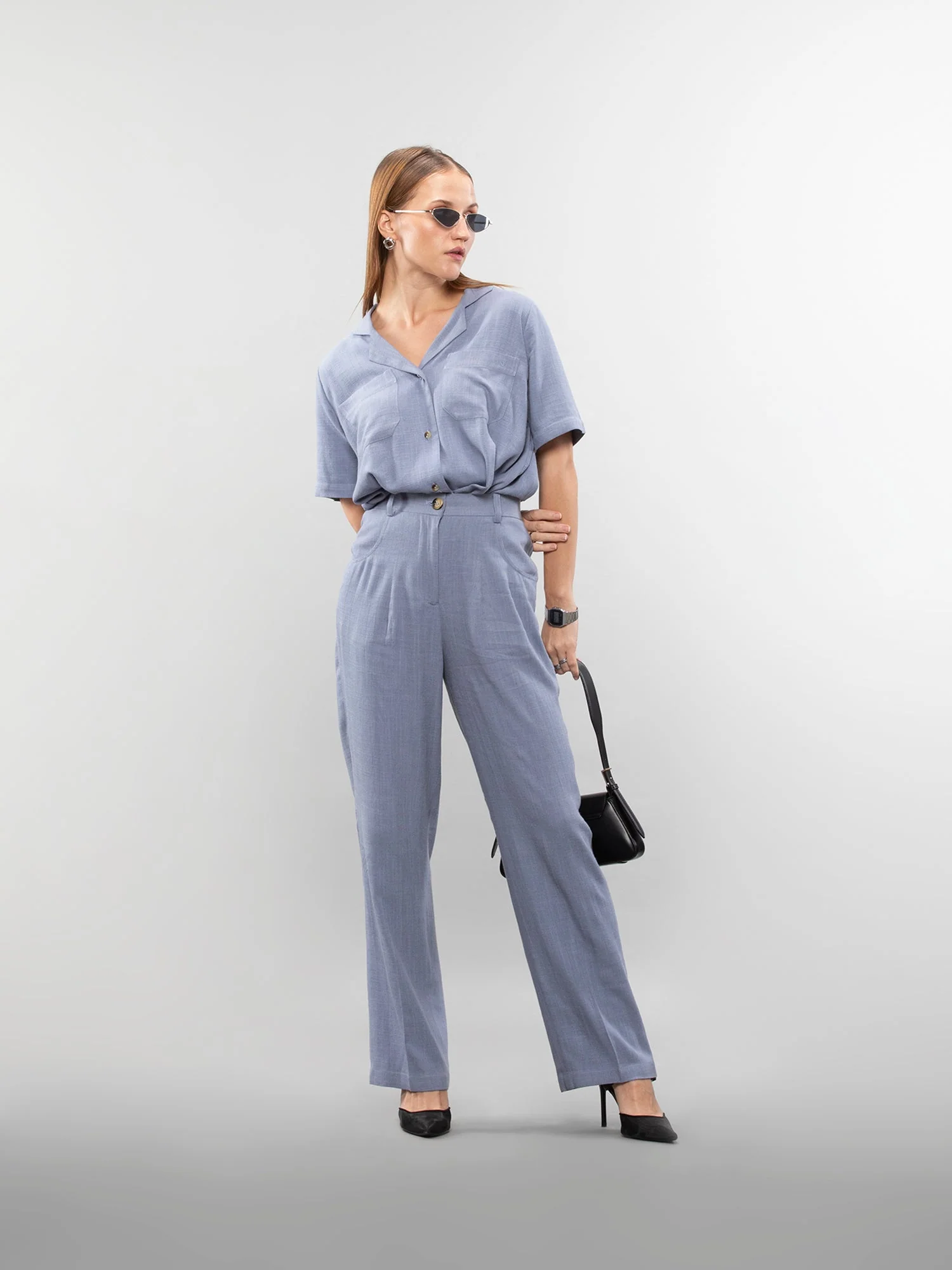Straight linen pants - Image 21
