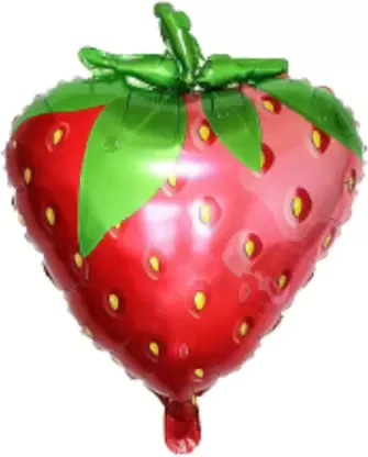 Strawberry Fruit Themed Foil Balloon Set (Pink) (Pack of 5) - Image 4