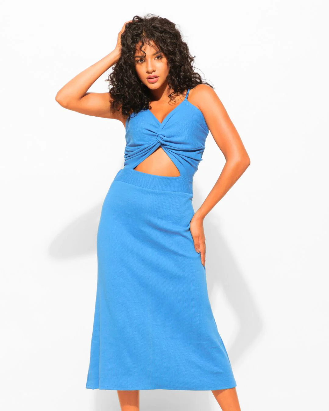 Stretchable Cut-out Bodycon Midi Dress - Image 13