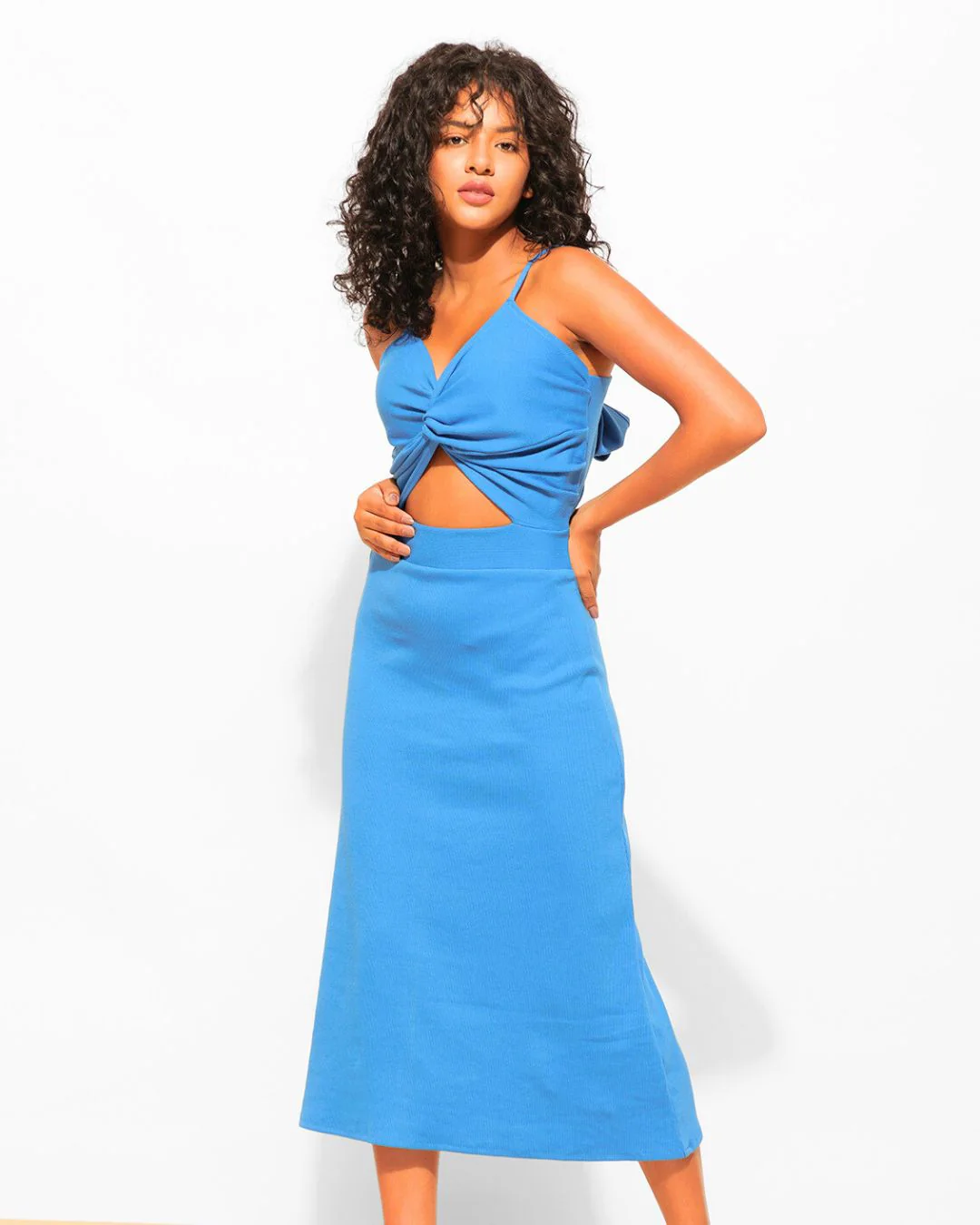 Stretchable Cut-out Bodycon Midi Dress - Image 12