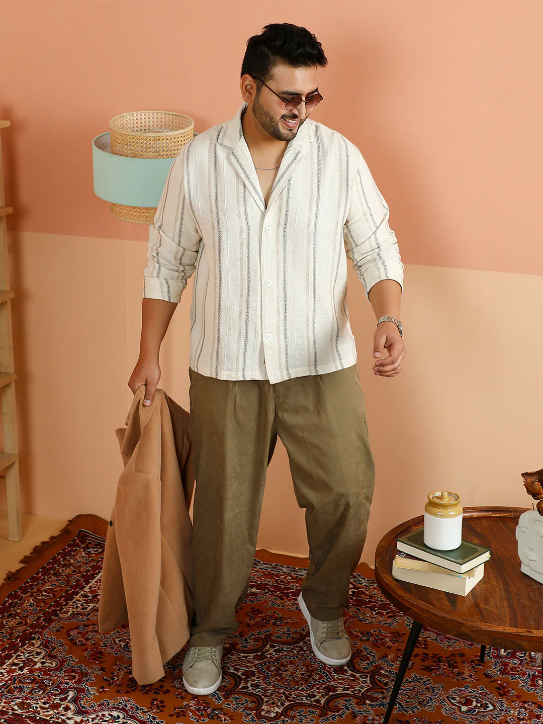 Striped Loose-Weave Cuban Shirt - Image 6