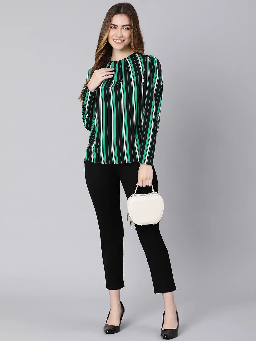 Stripes Fleek Multicolor Women Top - Image 5