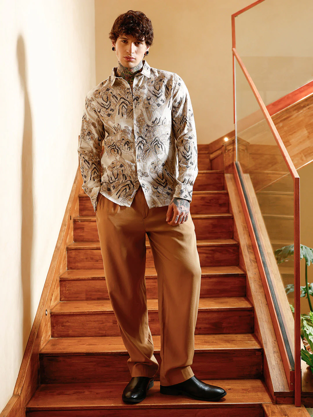 Strokes-Imprint Brushed Shirt - Image 5