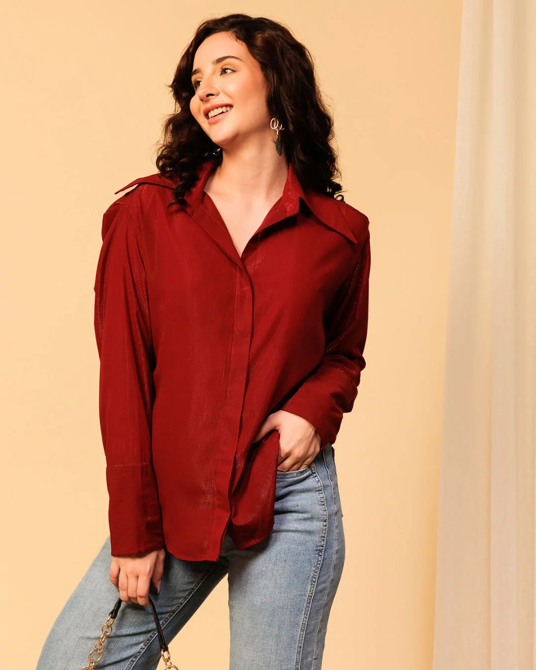 Stylish Shimmer Shirt for Women – Dazzling Glamwear for Evenings & Events - Image 5