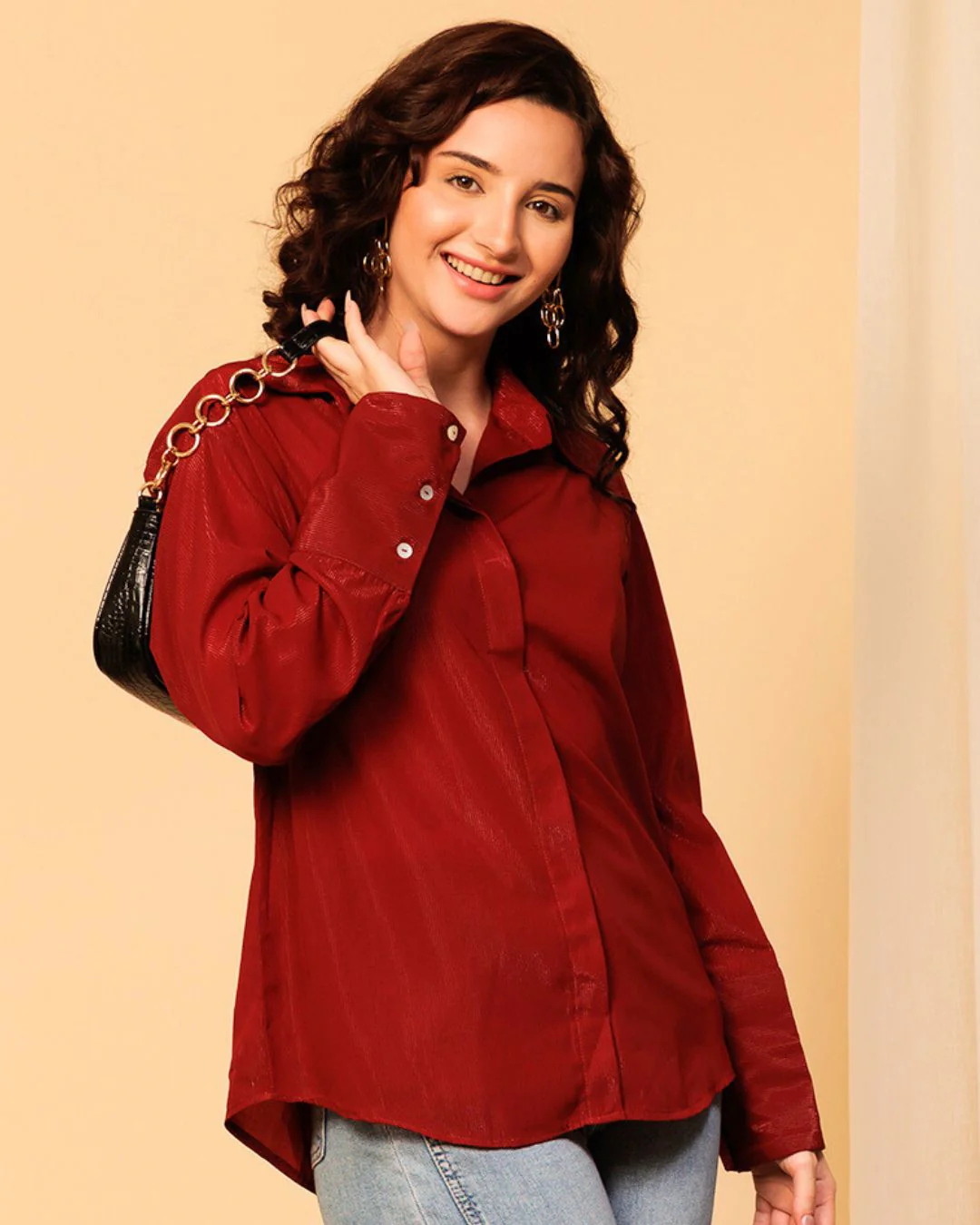 Stylish Shimmer Shirt for Women – Dazzling Glamwear for Evenings & Events - Image 6