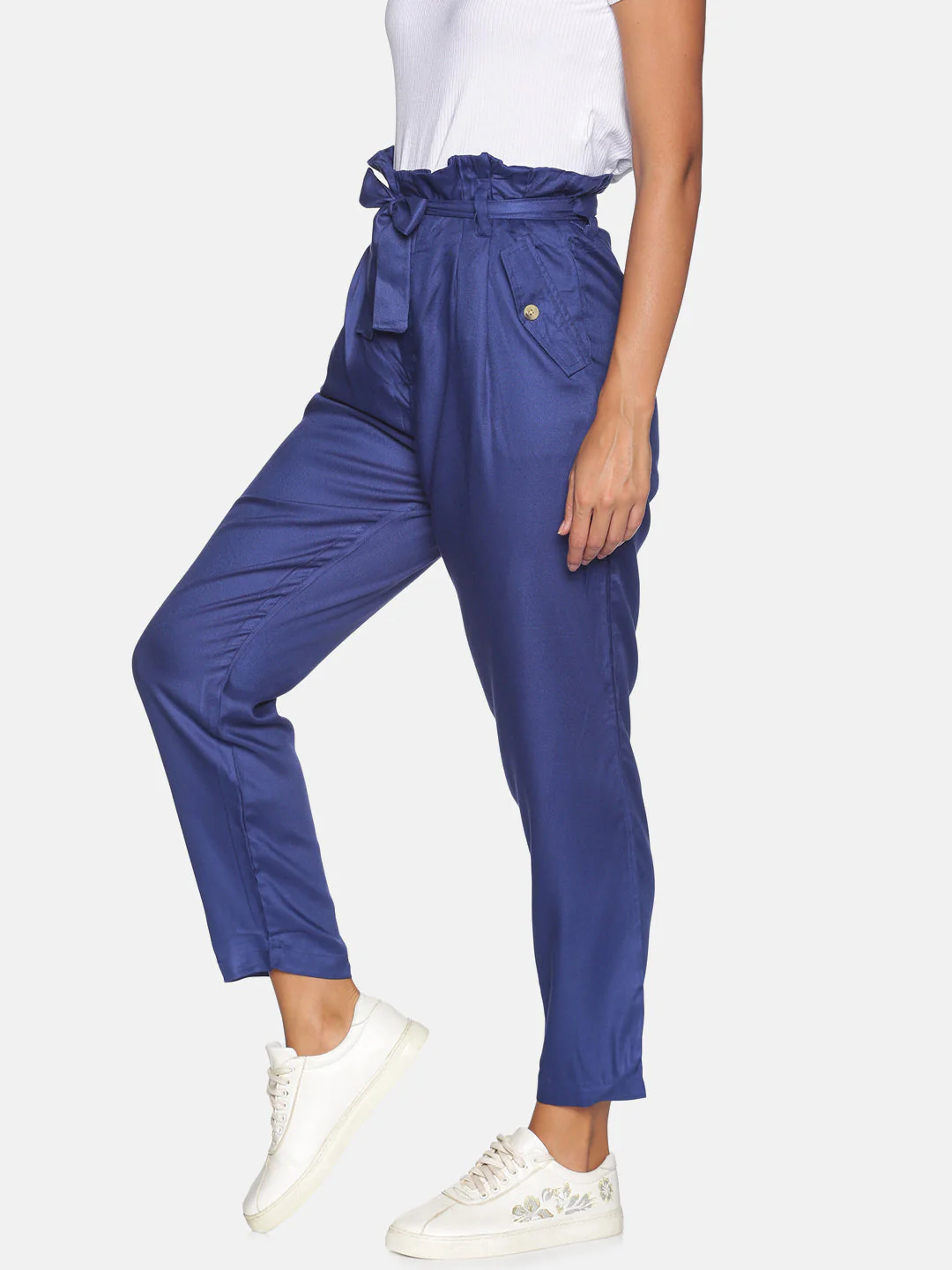 Stylish Solid Trousers - Image 3