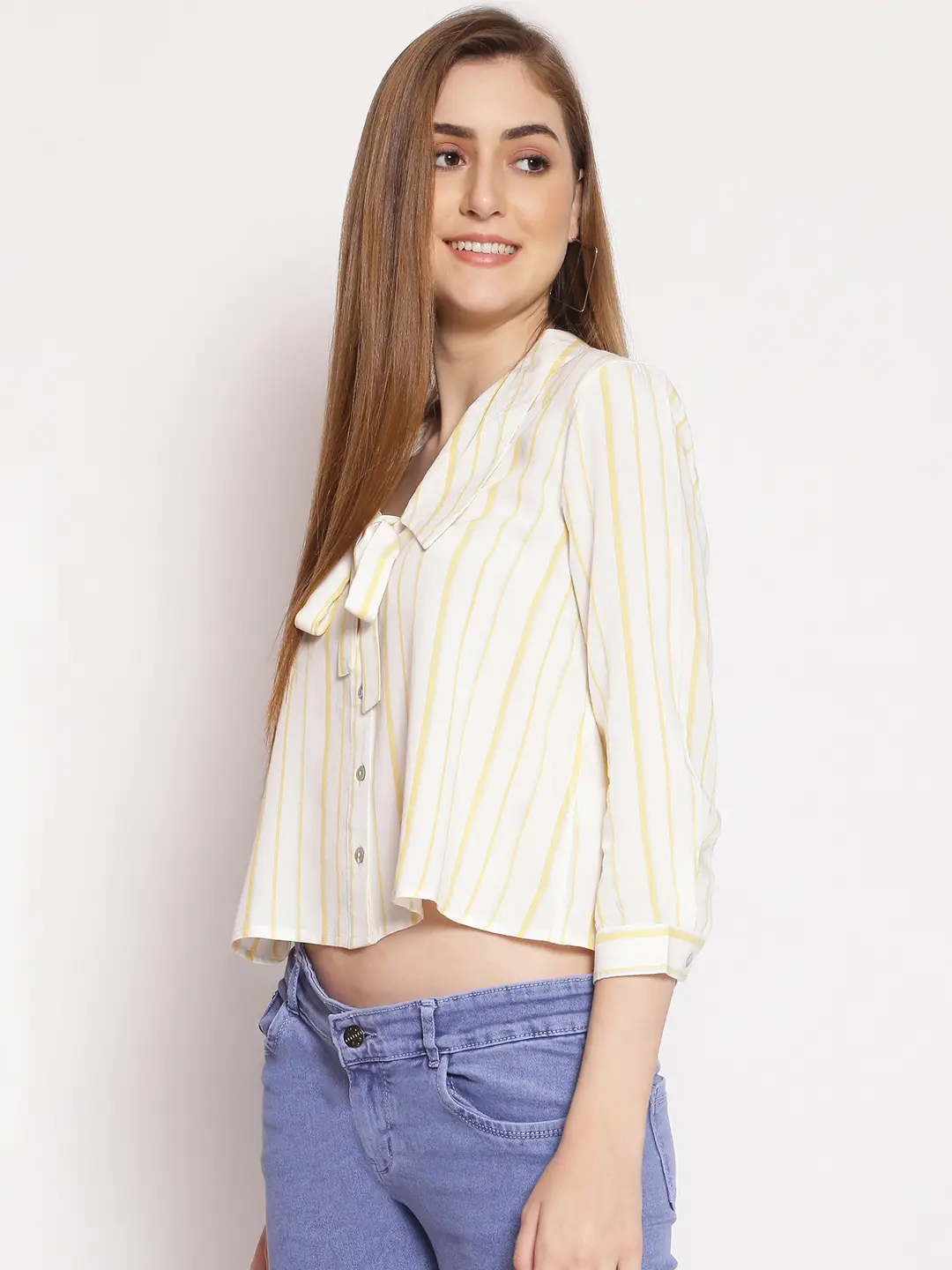 Summer Striped Women'S Peter Pan Shirt - Image 3