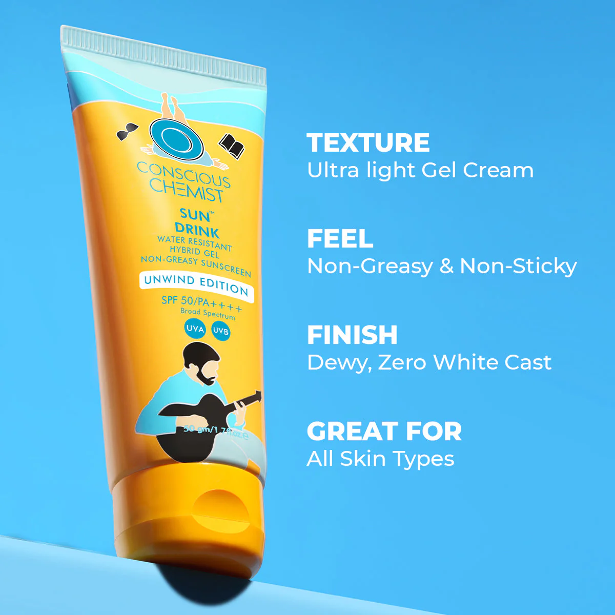 Sun Drink Unwind Edition Ceramide Sunscreen | SPF 50 PA++++ | 50 gms - Image 6