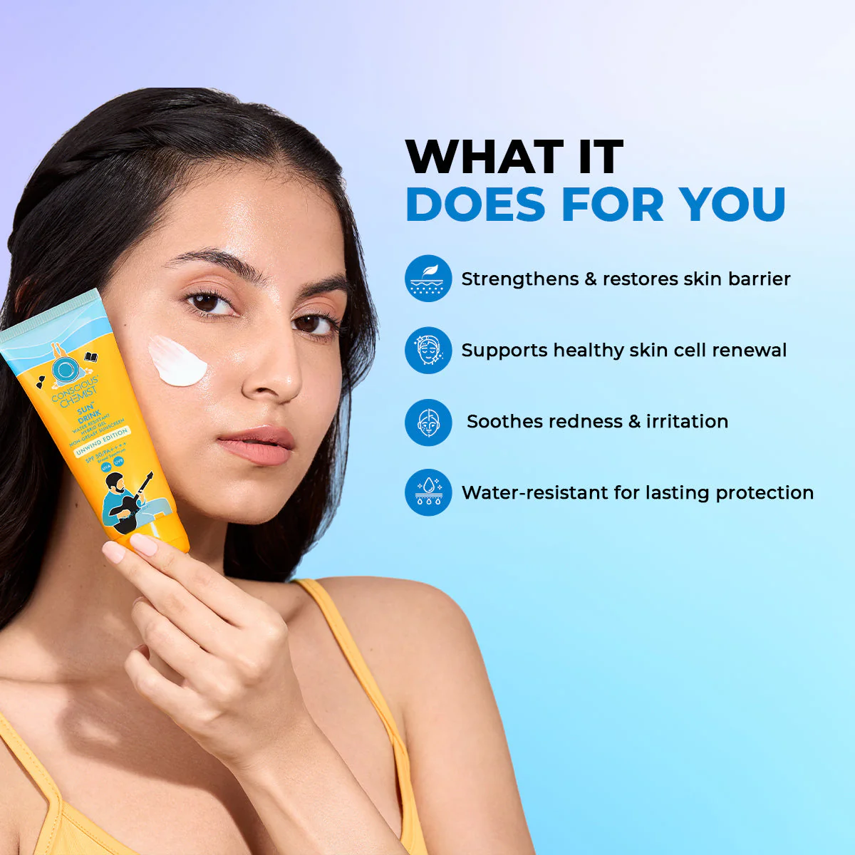 Sun Drink Unwind Edition Ceramide Sunscreen | SPF 50 PA++++ | 50 gms | Special Deal - Image 9