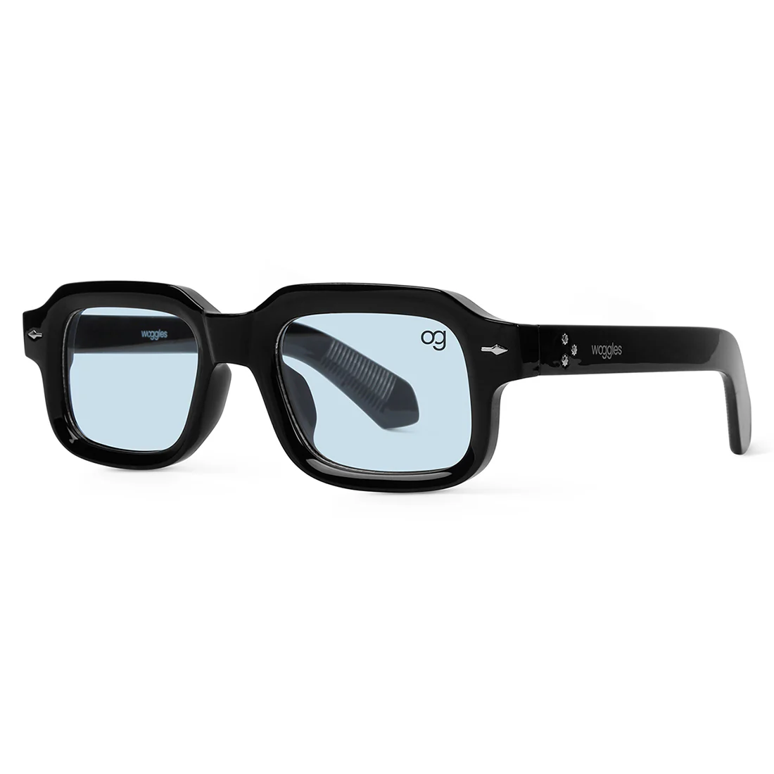 Sundown Black Square Sunglasses - Image 4