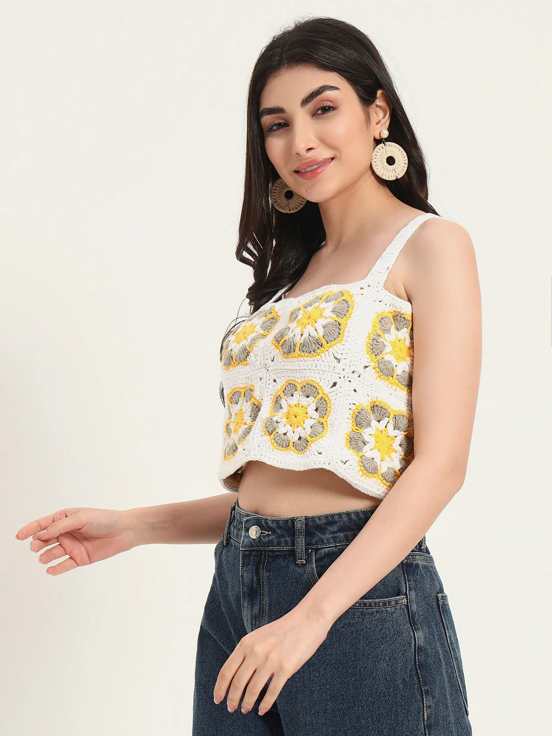 Sunflora Crochet Handmade Top - Image 3