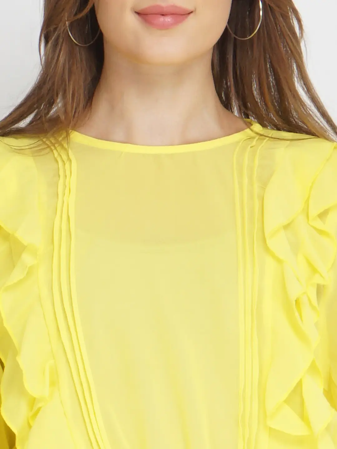 Sunflower Yellow Frilled Women'S Top - Image 6
