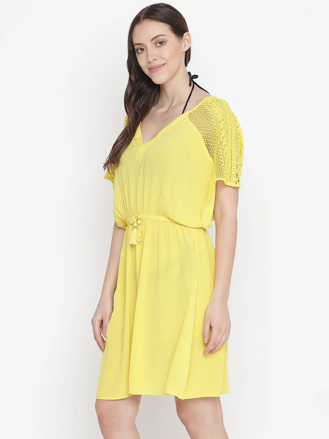 Sunny Hush  Yellow Women Nightwear Dress - Image 3