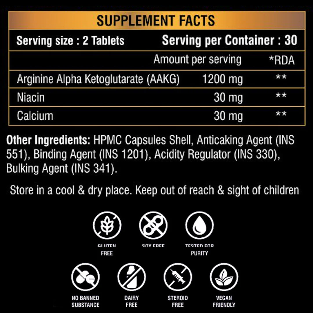 SUPER PUMP Arginine AAKG - Fuels Muscle Growth | Boosts Nitric Oxide Production | Improved Oxygen Flow | Supports Heavy Training - Image 2