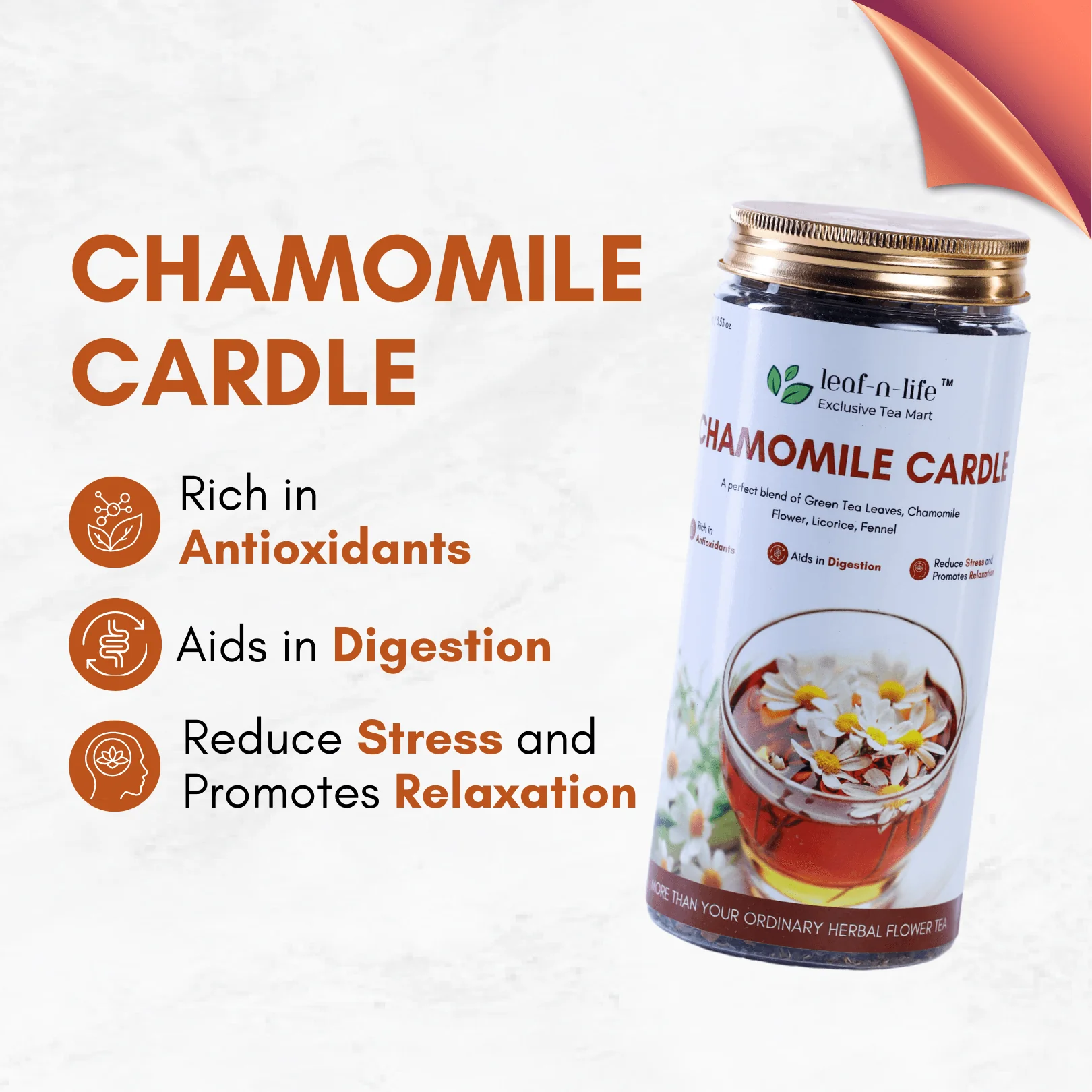 (Super Saver) Chamomile Cardle – Chamomile Green Tea | Sleep & Anxiety Relief (Copy) - Image 2