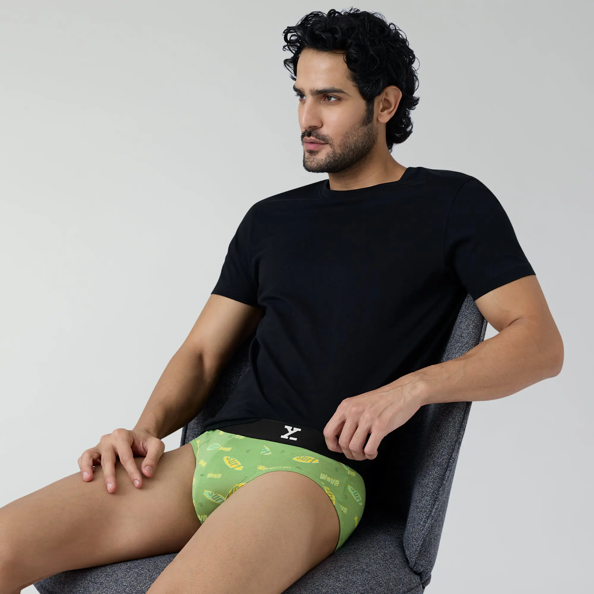 Surf Cotton Stretch Briefs Wave Green - Image 3