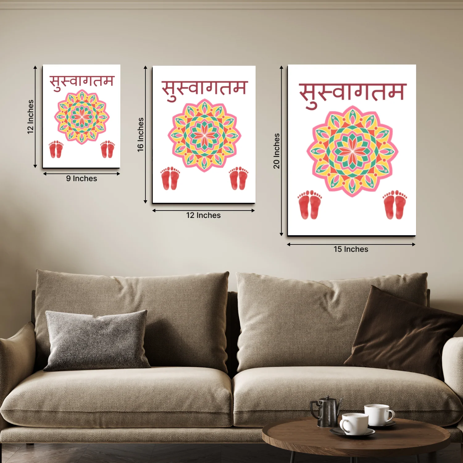 Suswagatam (सुस्वागतम) Quotes Wood Print Wall Art - Image 4