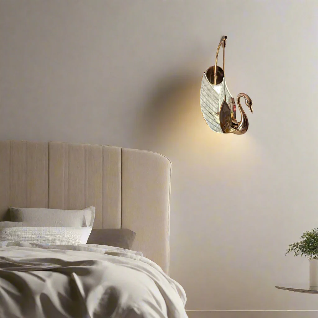 Swan LED Wall Light Fixture for Living Room, Bedroom, and Hallway Vanity Light - Image 12
