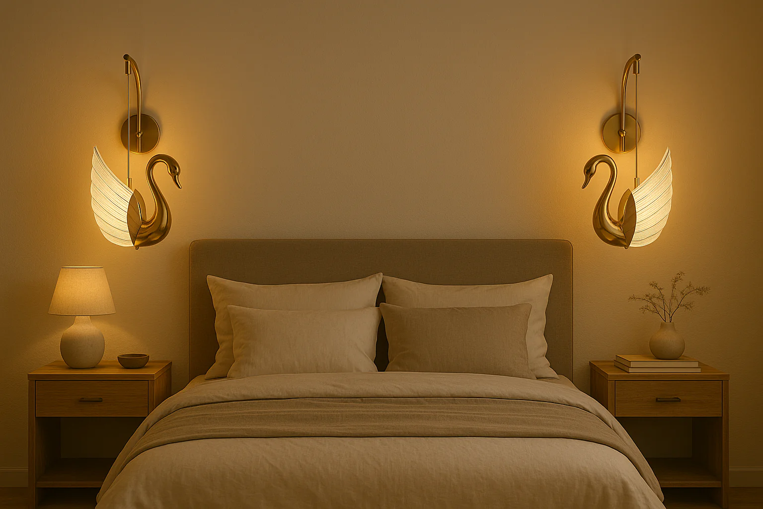 Swan LED Wall Light Fixture for Living Room, Bedroom, and Hallway Vanity Light - Image 3