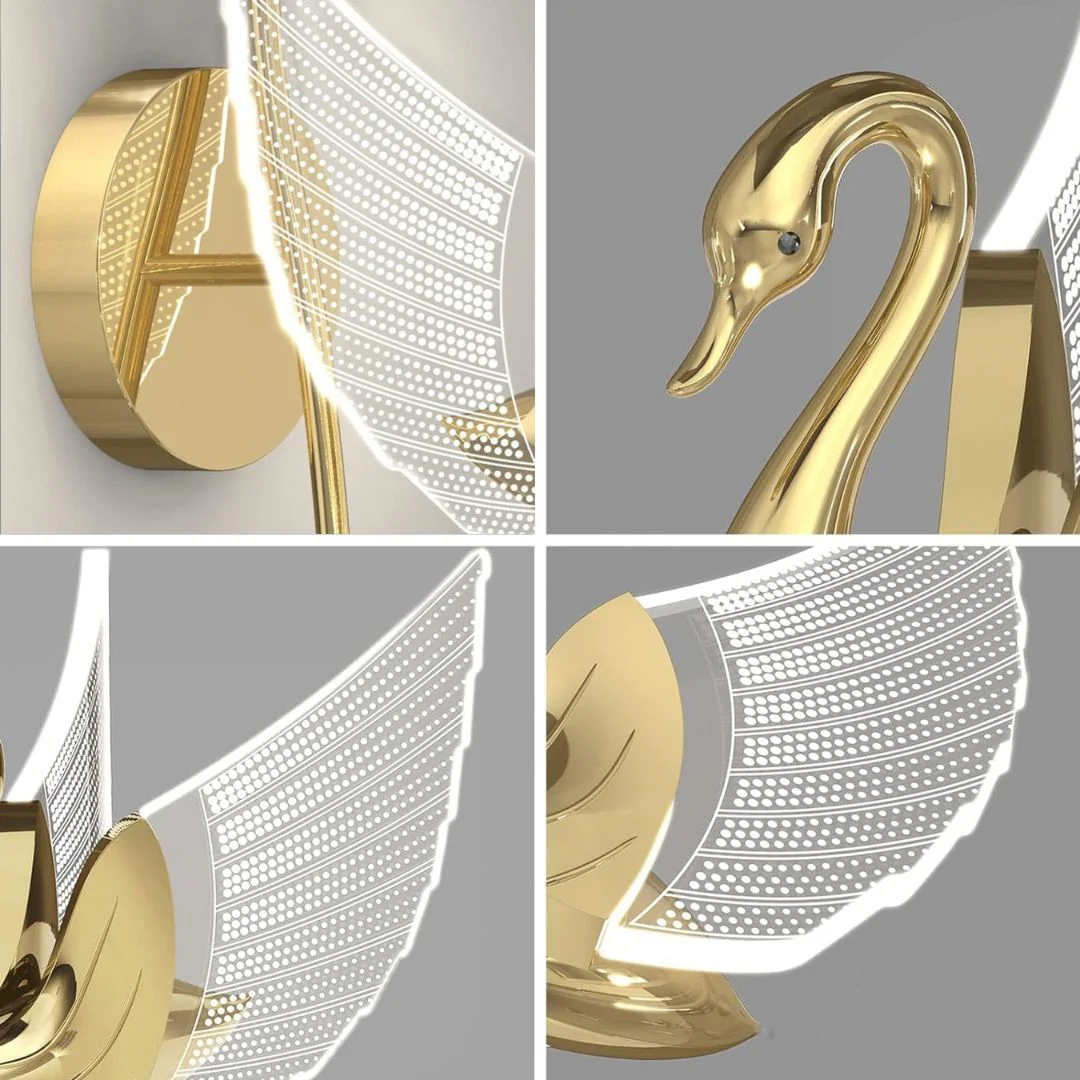 Swan LED Wall Light Fixture for Living Room, Bedroom, and Hallway Vanity Light - Image 7