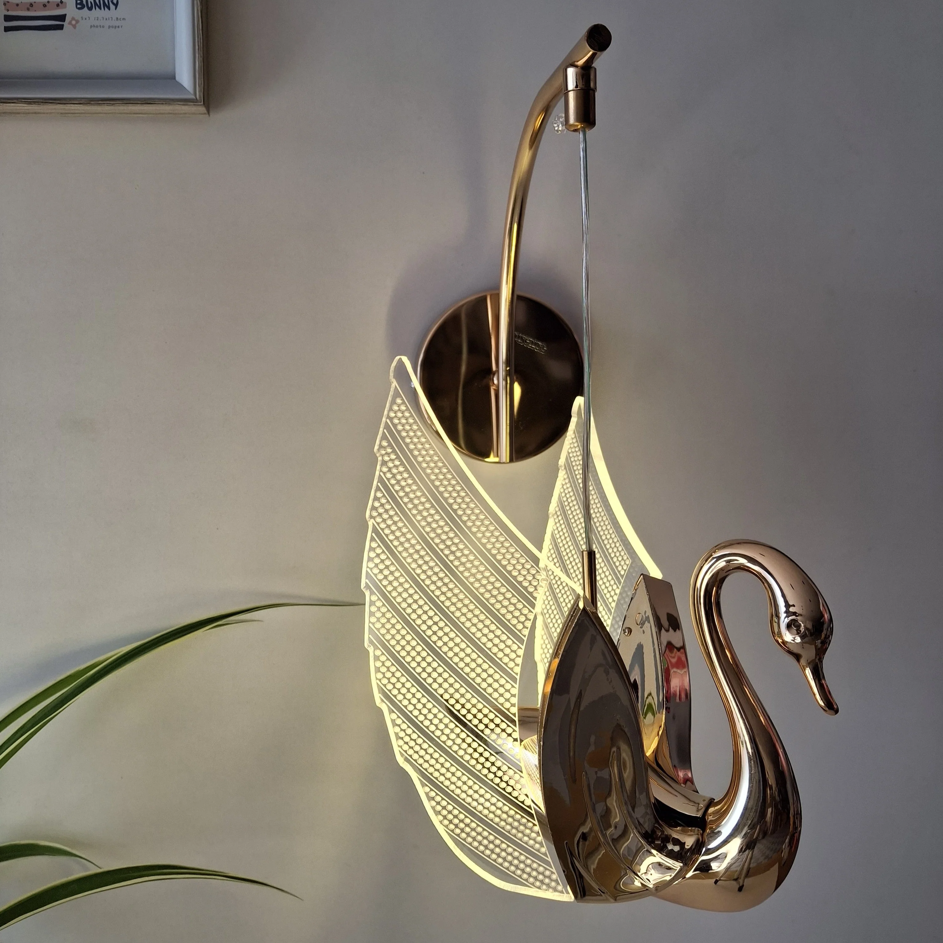 Swan LED Wall Light Fixture for Living Room, Bedroom, and Hallway Vanity Light - Image 8