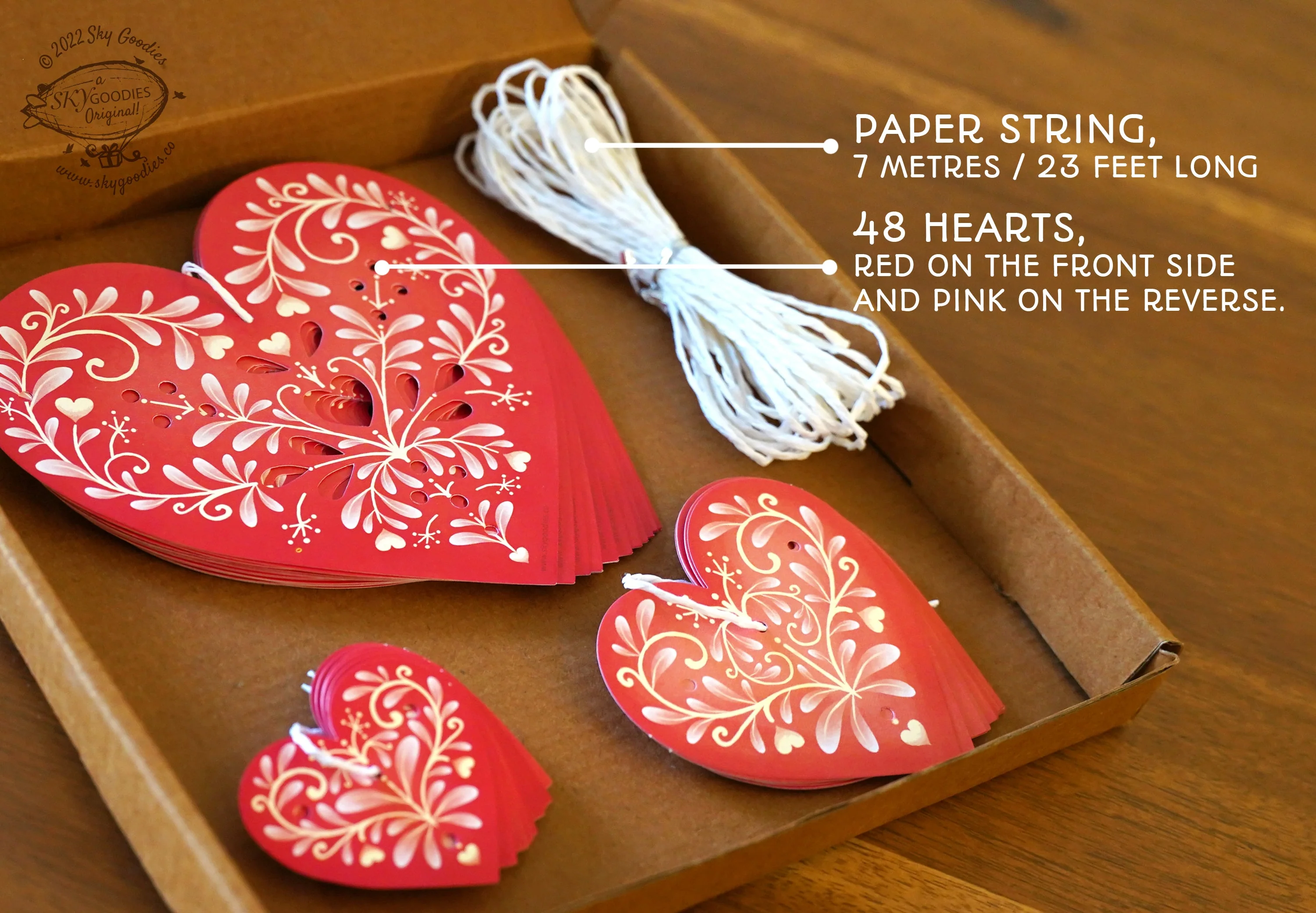 Sweet Hearts Premium Paper Bunting - Image 4