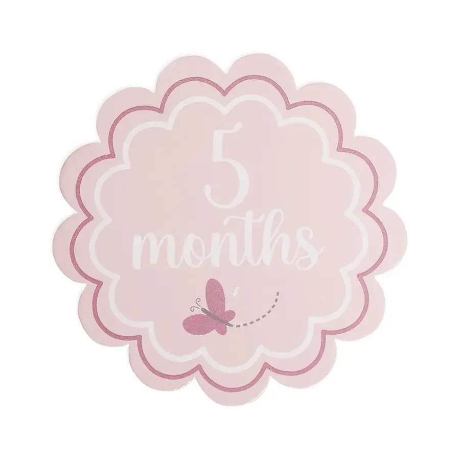 Sweet Spring Baby Girl Monthly Growth Milestone Cards - Image 7