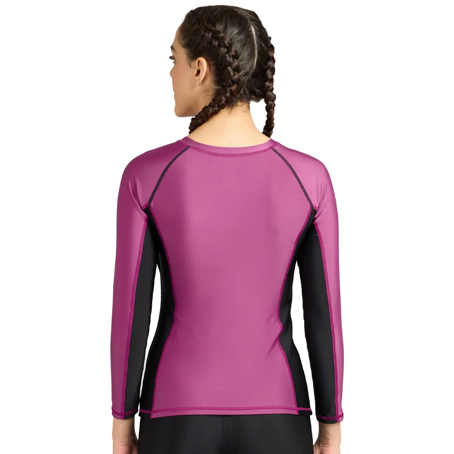 Swimwear Top for Women - Black/Berry - Image 3