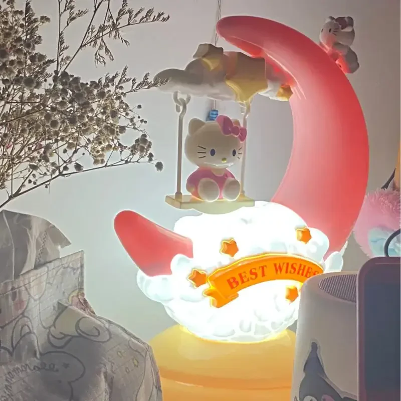 Swingy: Super Cute Crescent Moon & Cloud Night Lamp with Soft LED Glow for Cozy Bedside & Room Décor - Image 6