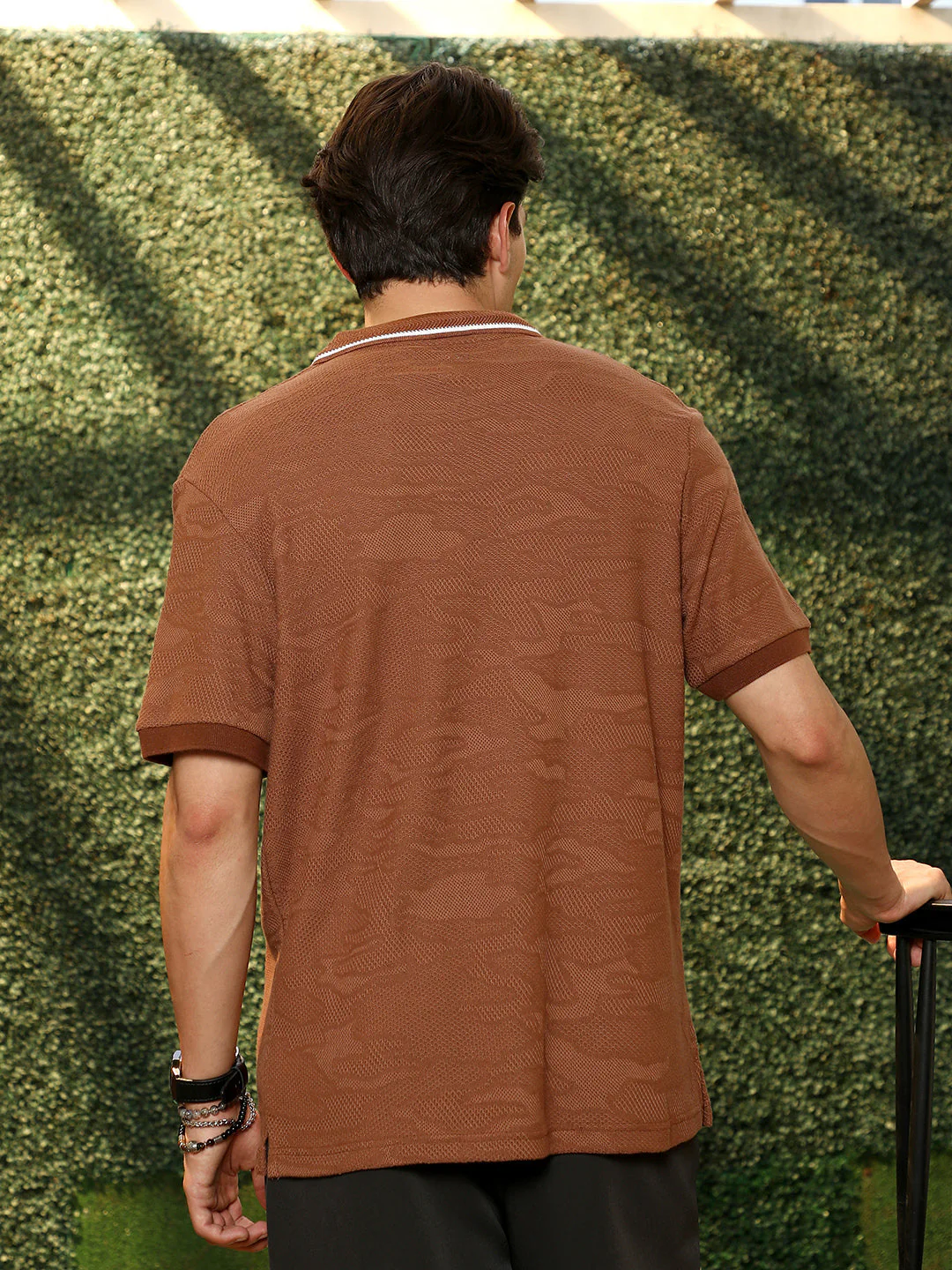Tactile-Knitted Polo T-Shirt - Image 4